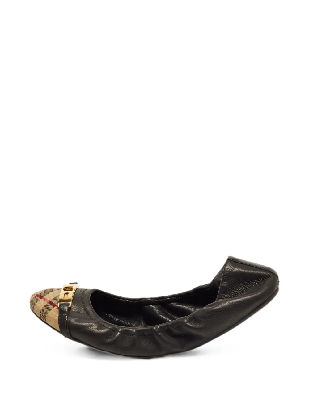 Burberry Pre-Owned Novacheck buckle ballet flats - Nero