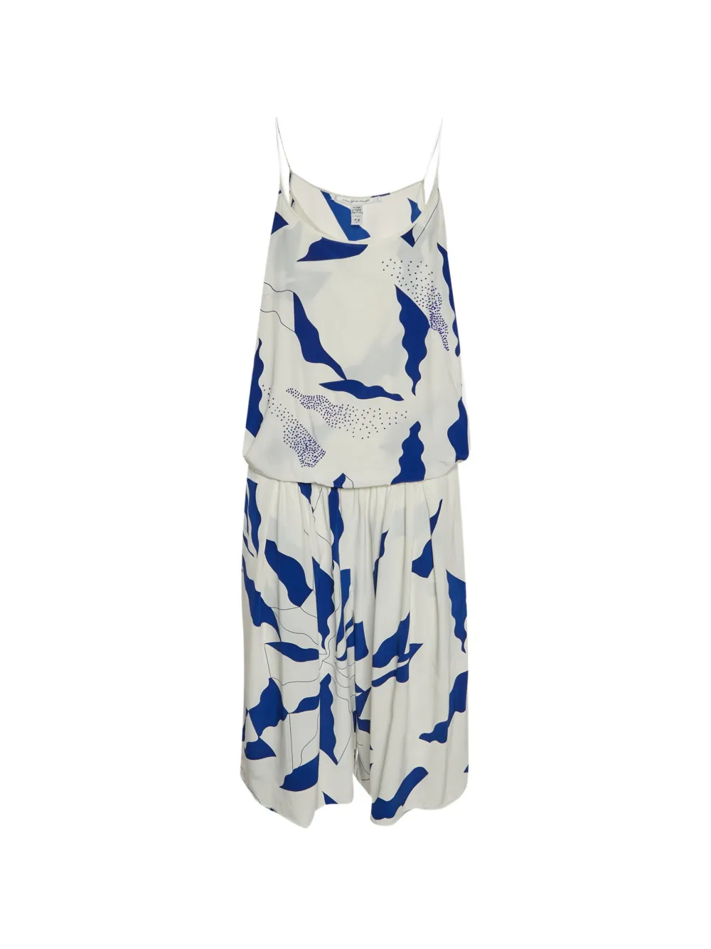 Diane Von Furstenberg Vintage abstract-print silk jumpsuit - Bianco