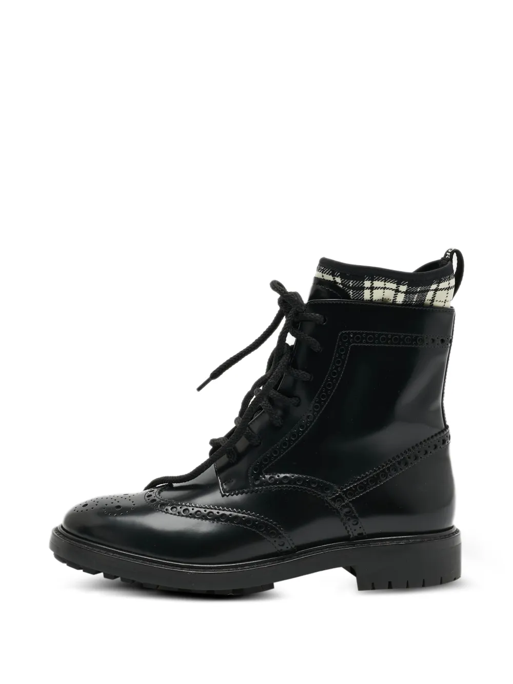 Christian Dior Pre-Owned D-Order brogue combat boots - Schwarz