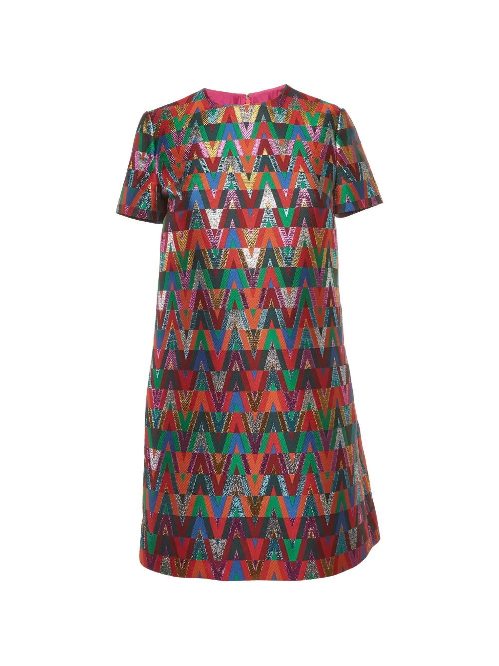 Valentino Garavani Pre-Owned chevron shift mini dress - Rosso