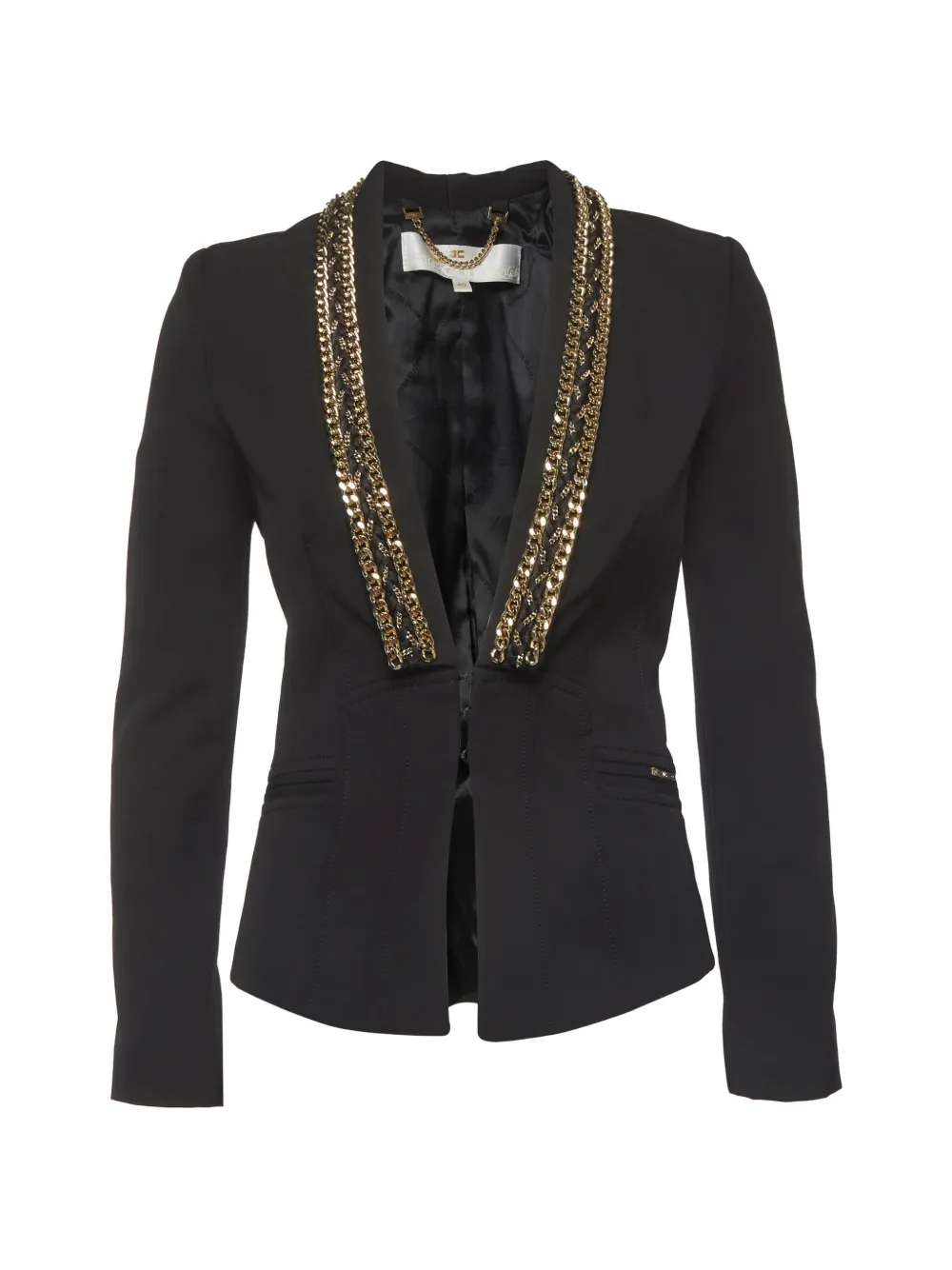 Elisabetta Franchi chain-trim blazer - Nero
