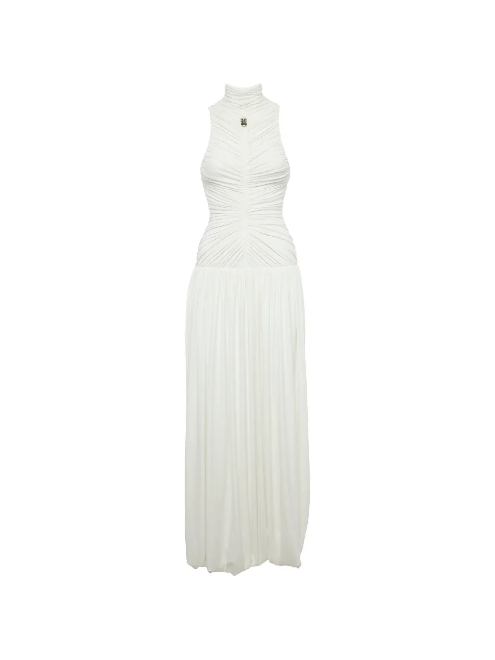 CHATS BY C.DAM ruched draped maxi dress - Toni neutri
