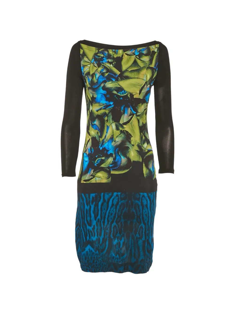 Roberto Cavalli Vintage printed jersey mini dress - Nero