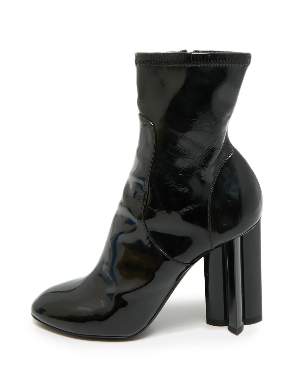 Saint Laurent Pre-Owned Silhouette flower-cut ankle boots - Schwarz