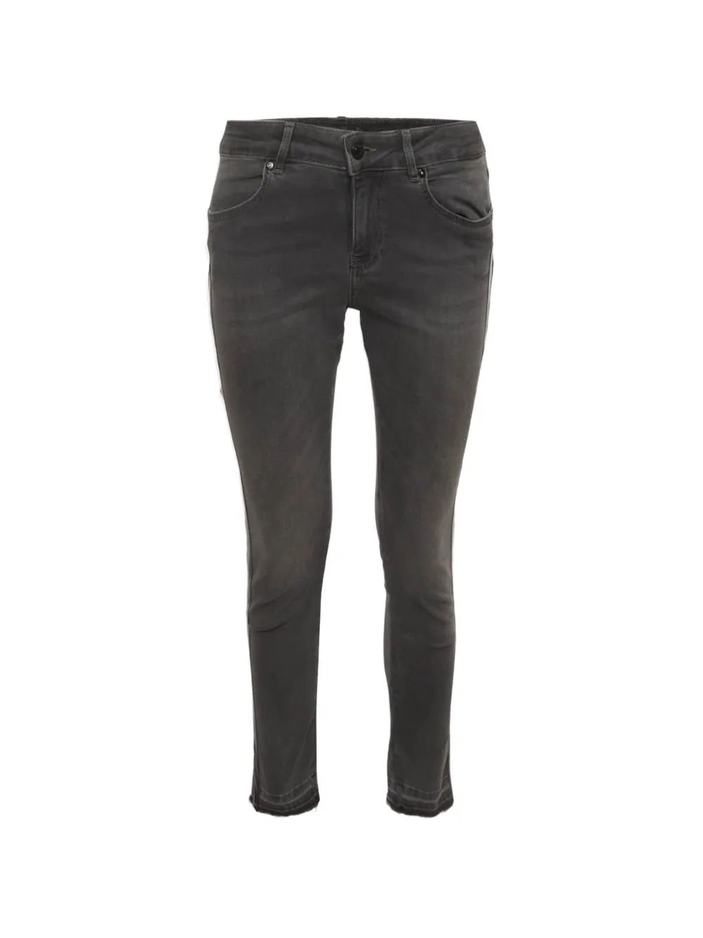 Lanvin Pre-Owned striped embroidered jeans - Grigio