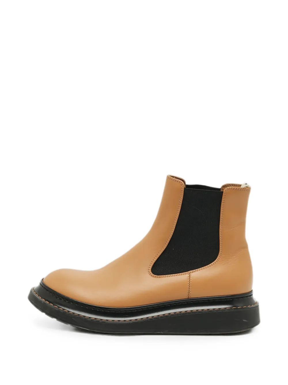 Pre-owned Loewe Elasticated Side Chelsea Boots In Neutral