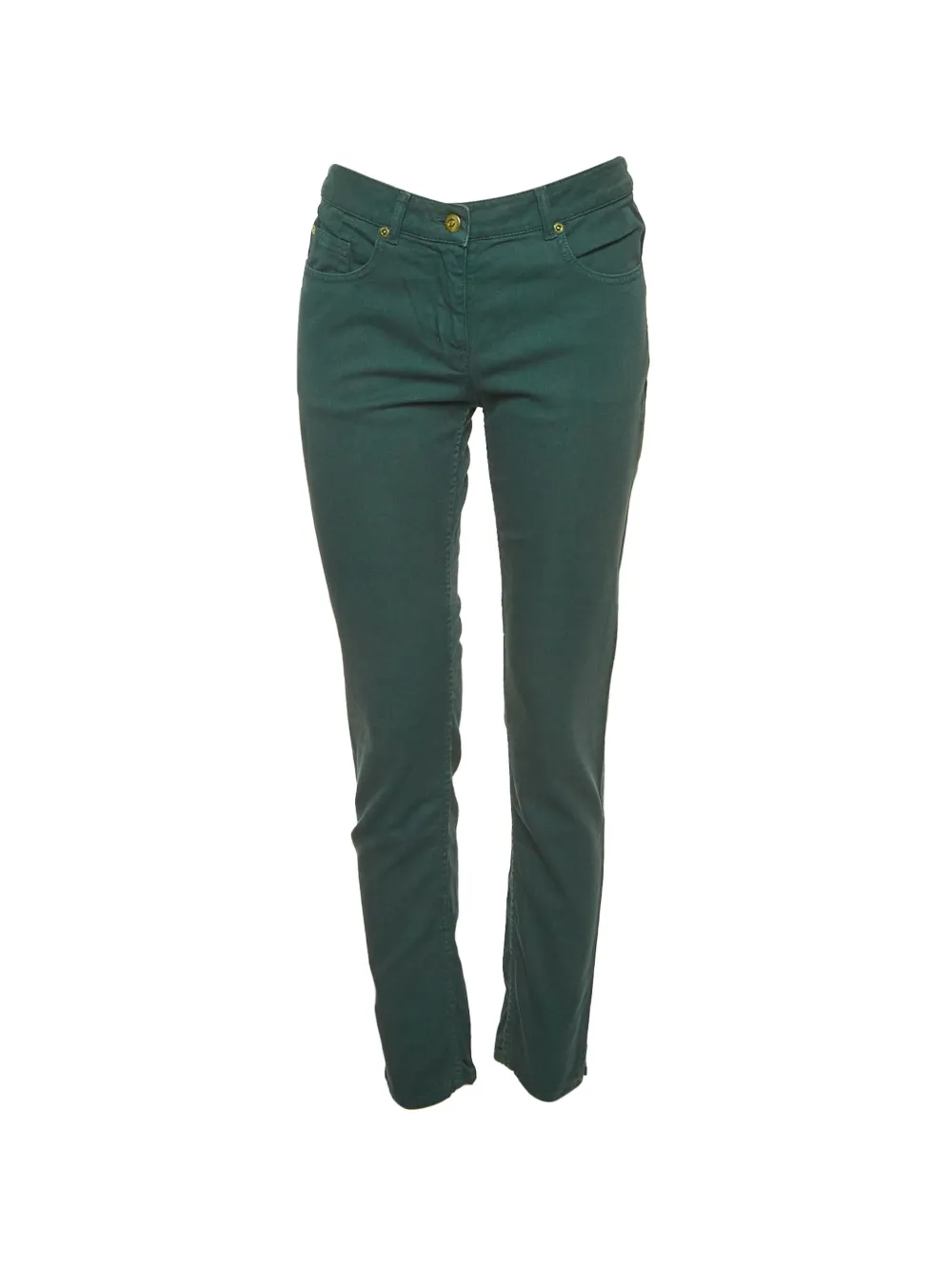 Saint Laurent Pre-Owned mid-rise slim-fit jeans - Verde
