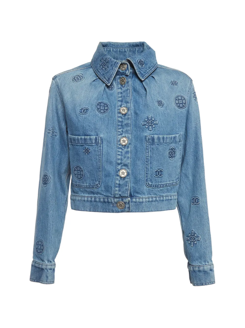 CHANEL Pre-Owned CC interlocking denim jacket - Blu
