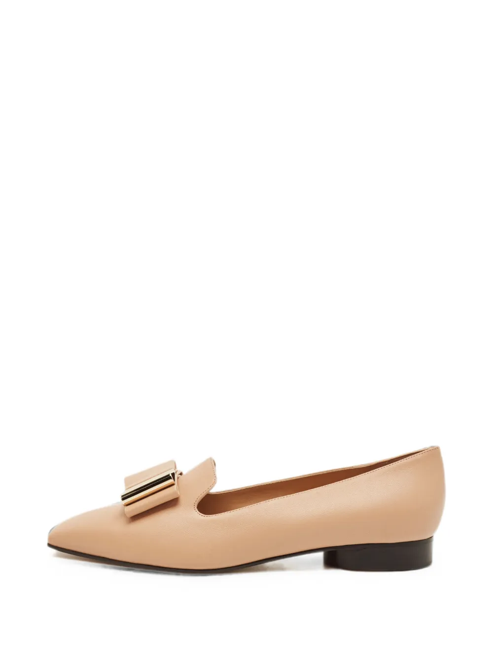 Ferragamo Pre-Owned Leda bow-detail loafers - Toni neutri