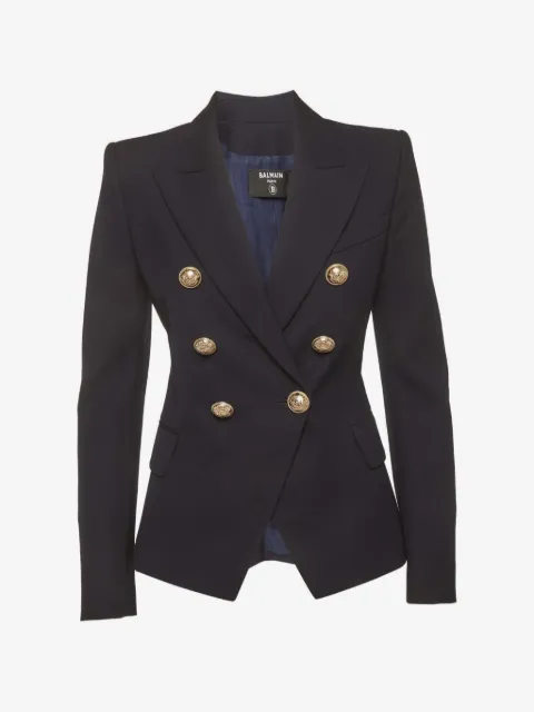 Balmain Pre-Owned double-breasted gabardine blazer
