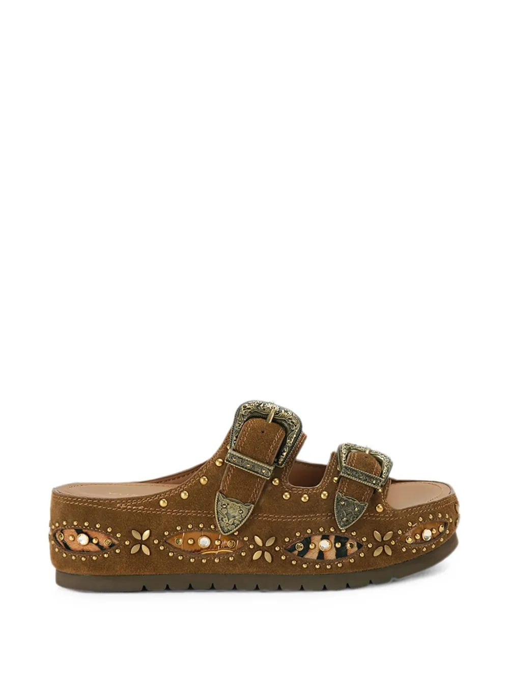 Kurt Geiger London Western buckle platform sandals Bruin