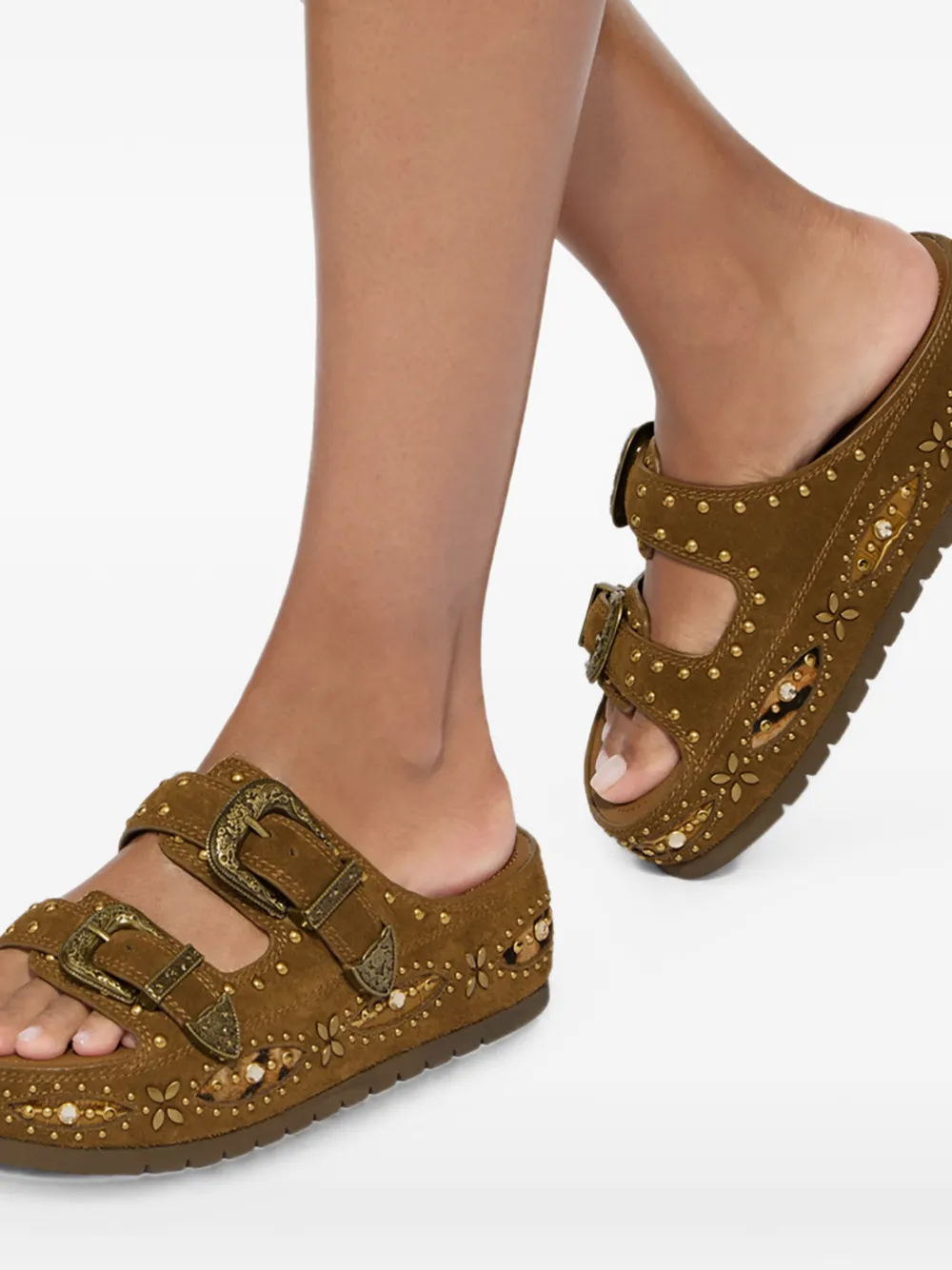 Kurt Geiger London Western buckle platform sandals Bruin