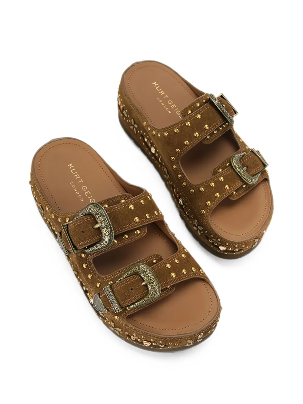 Kurt Geiger London Western buckle platform sandals Bruin