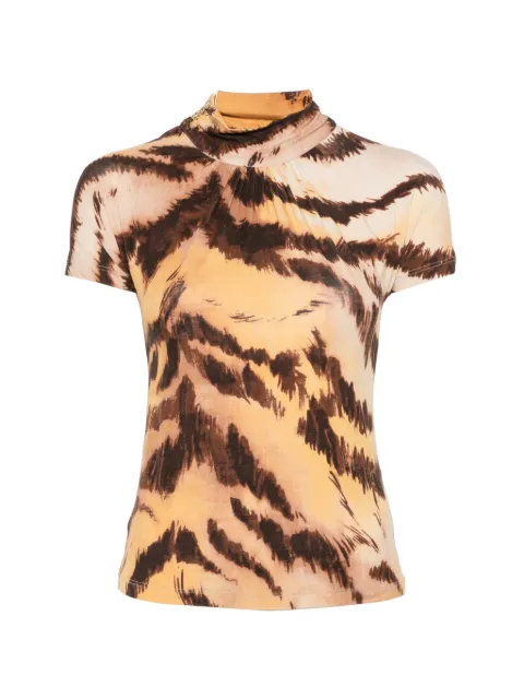 Roberto Cavalli Vintage 2000s tiger-print T-shirt