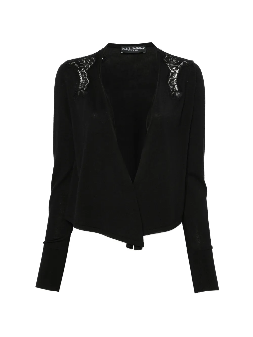Dolce & Gabbana Pre-Owned 1990s lace-detail jacket - Nero