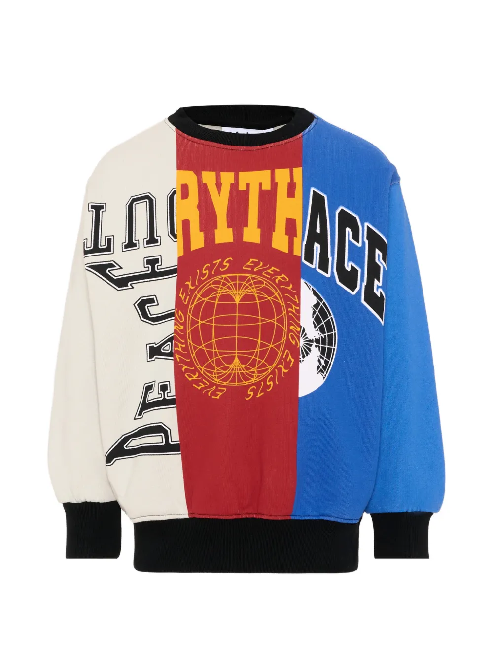 Molo graphic-print panelled sweater - Rosso