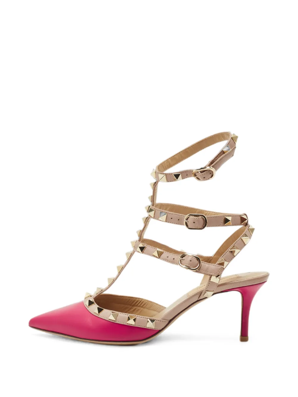 Valentino Garavani Pre-Owned Rockstud caged pumps - Nude