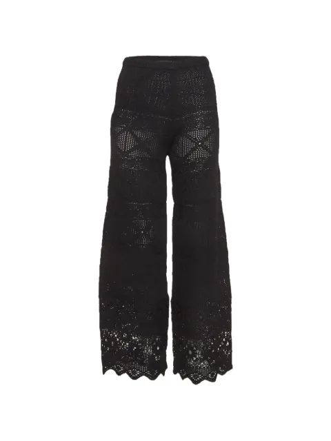 Maje pantalones anchos tejido de crochet
