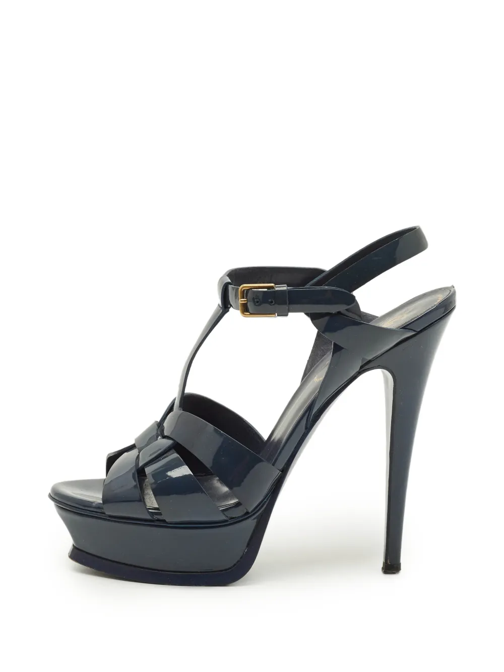 Saint Laurent Pre-Owned Tribute Sandalen mit Plateausohle - Blau