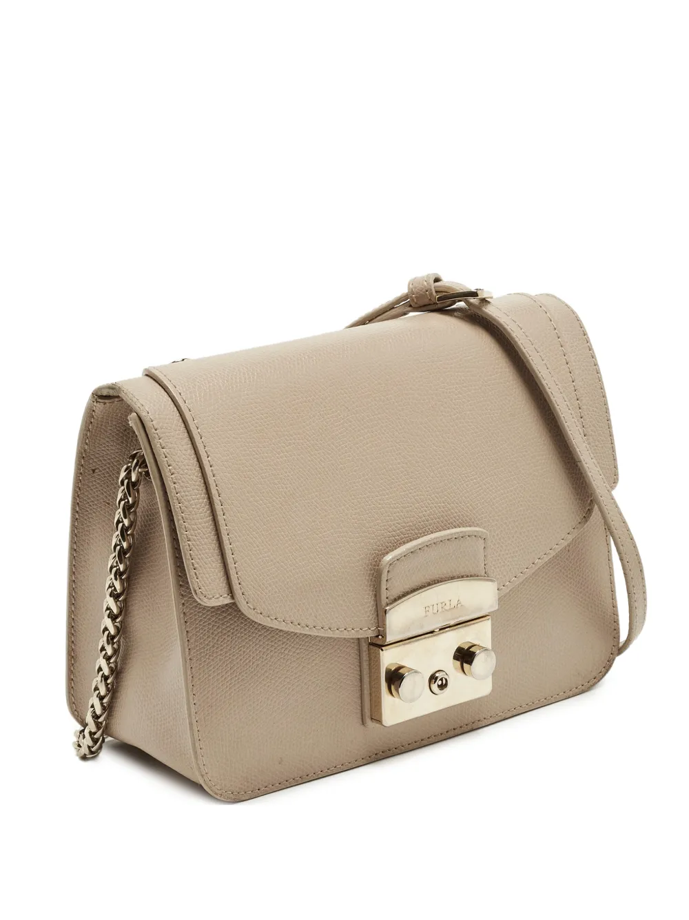 Furla small Metropolis push-lock shoulder bag - Toni neutri