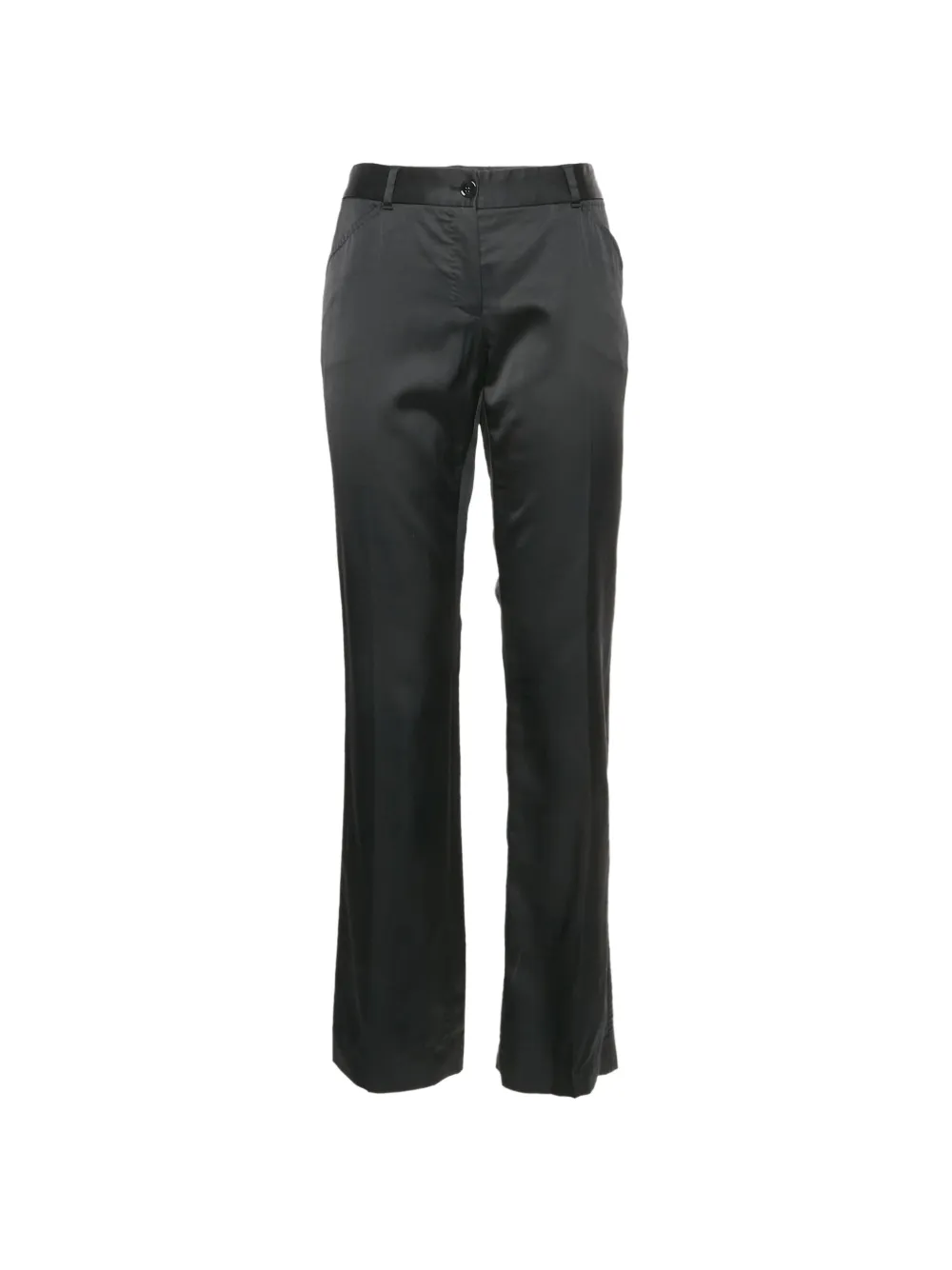 Dolce & Gabbana Pre-Owned straight-fit satin trousers - Nero