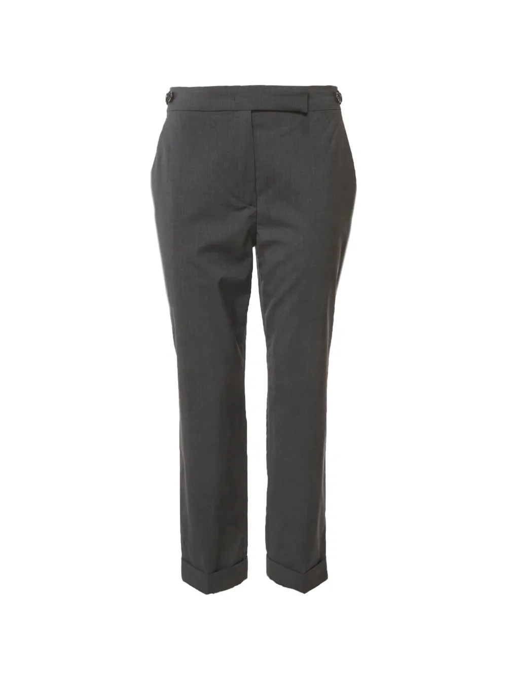 Prada Pre-Owned button-tab straight-fit trousers - Grigio