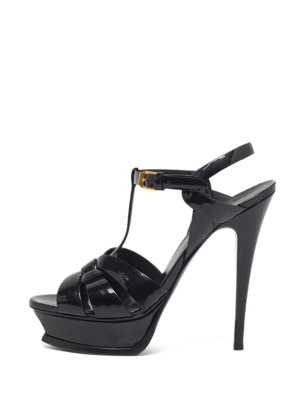 Saint Laurent Pre-Owned sandales Tribute à plateforme - Noir Saint Laurent Pre-Owned sandales Tribute à plateforme - Noir