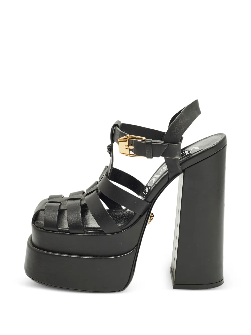 Versace Pre-Owned Sandali Medusa con plateau - Nero