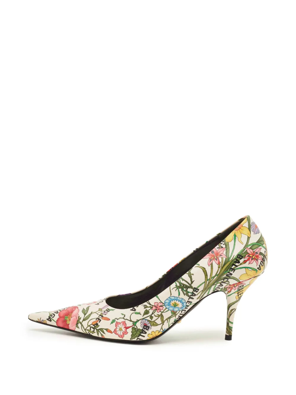 Gucci Pre-Owned x Balenciaga Spitze Pumps mit Blumen-Print - Nude