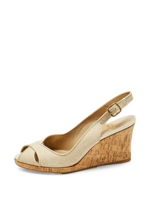 Stuart Weitzman peep-toe slingback pumps