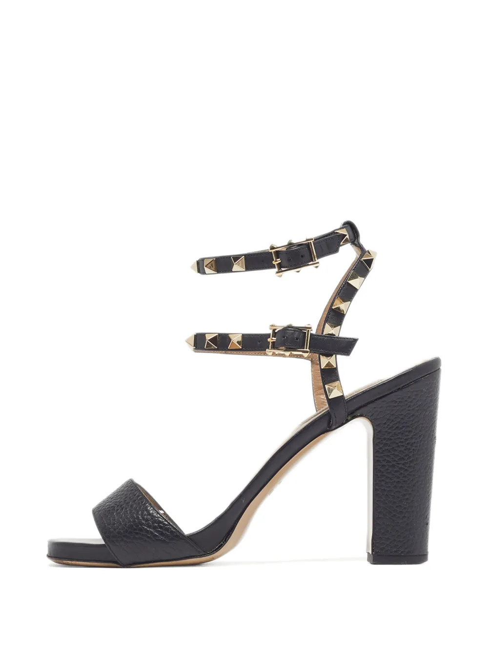 Valentino Garavani Pre-Owned Rockstud Sandalen mit Riemen - Schwarz