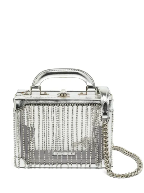 AREA  x Bertoni Ling Ling crystal-fringe satchel bag
