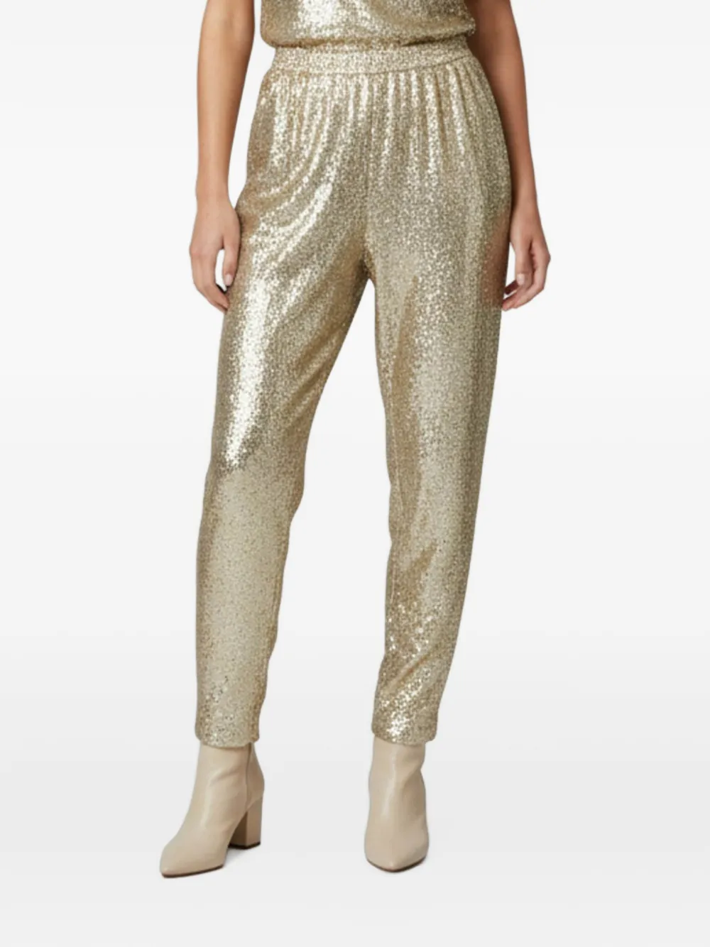 Stella McCartney Pre-Owned Lurex high-waisted trousers - Oro