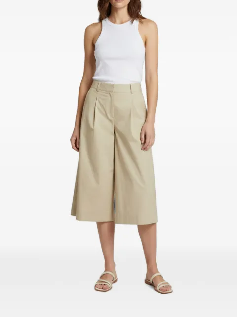 Theory culottes anchos con tiro alto y pliegues