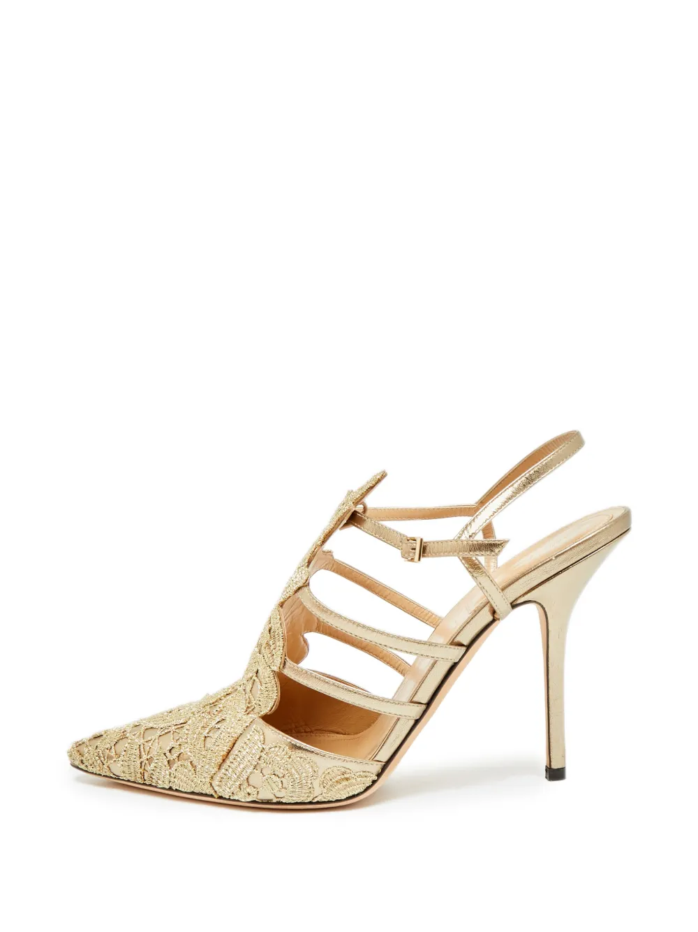 Alberto Fermani Pumps mit Slingback-Riemen - Gold