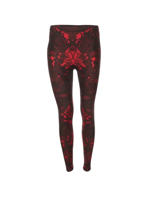 Alexander McQueen Pre-Owned lace-print knit leggings