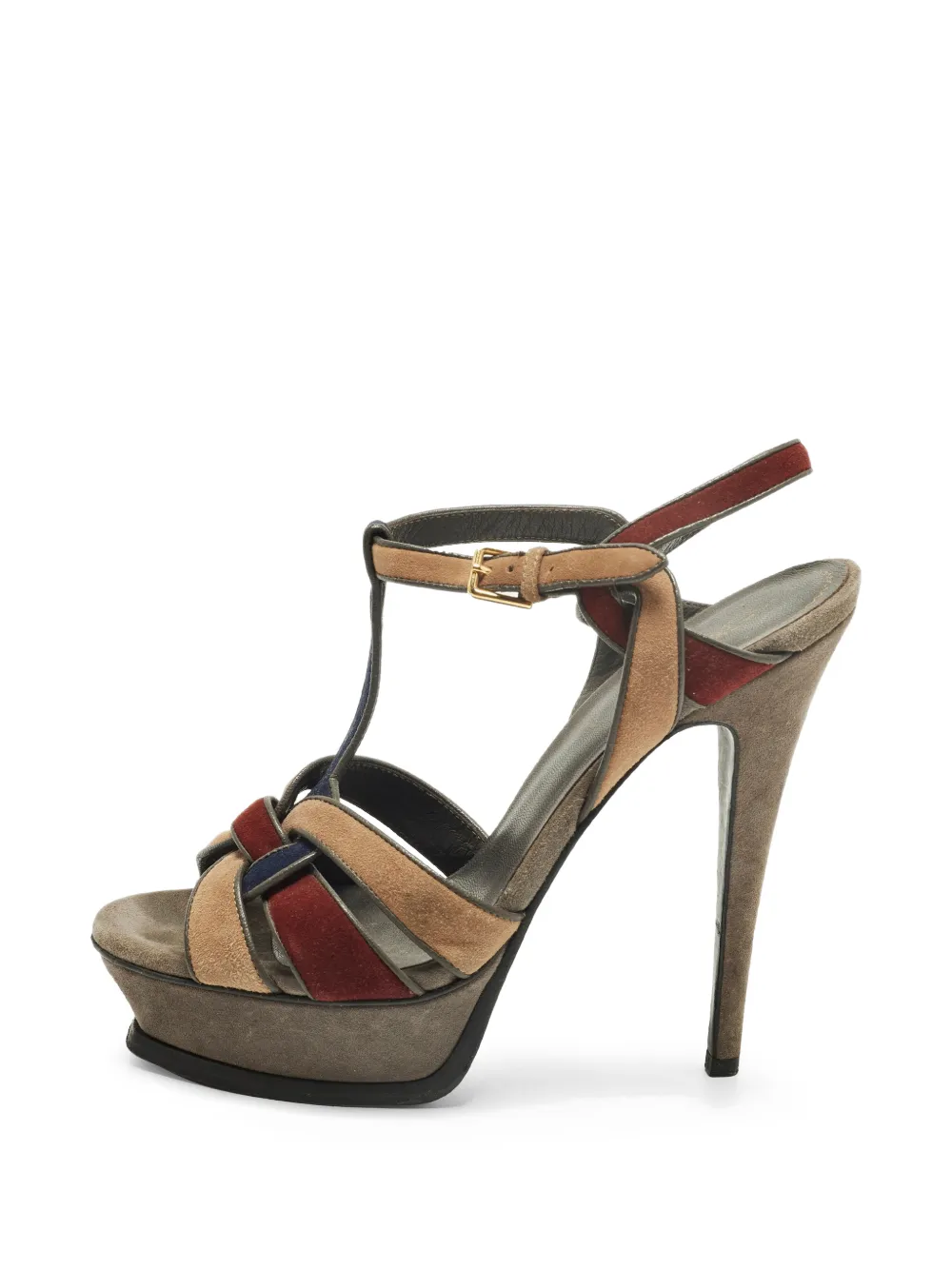 Saint Laurent Pre-Owned Tribute Plateau-Sandalen - Nude
