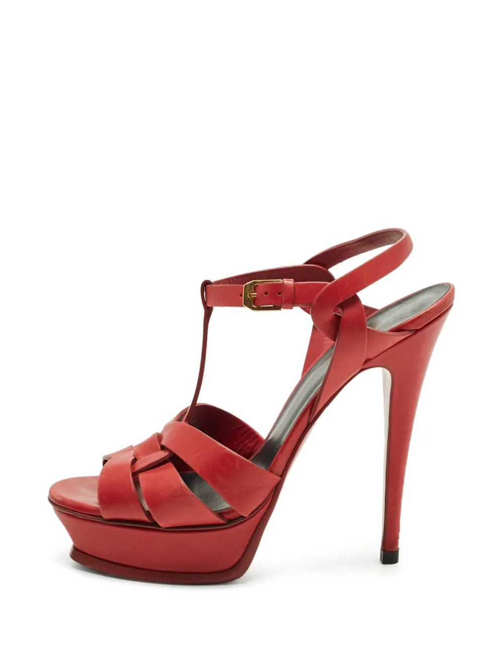 Saint Laurent Pre-Owned Tribute Sandalen mit mehreren Riemen - Rot