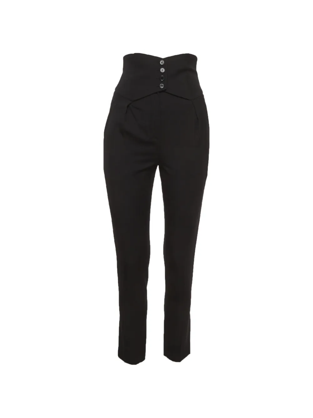 Saint Laurent Pre-Owned Pantaloni con piega - Nero