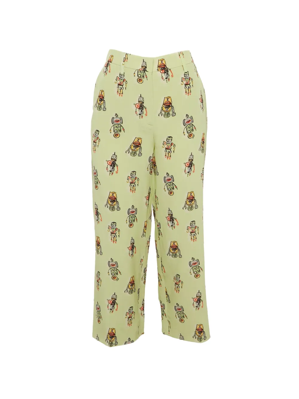 Prada Pre-Owned Pantaloni dritti con stampa - Verde