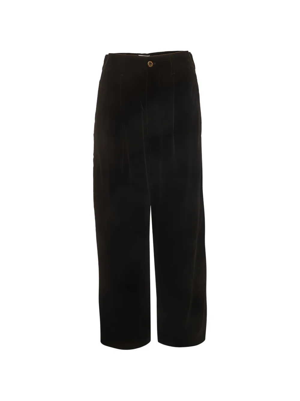 Miu Miu Pre-Owned Pantaloni a gamba ampia in velluto - Nero