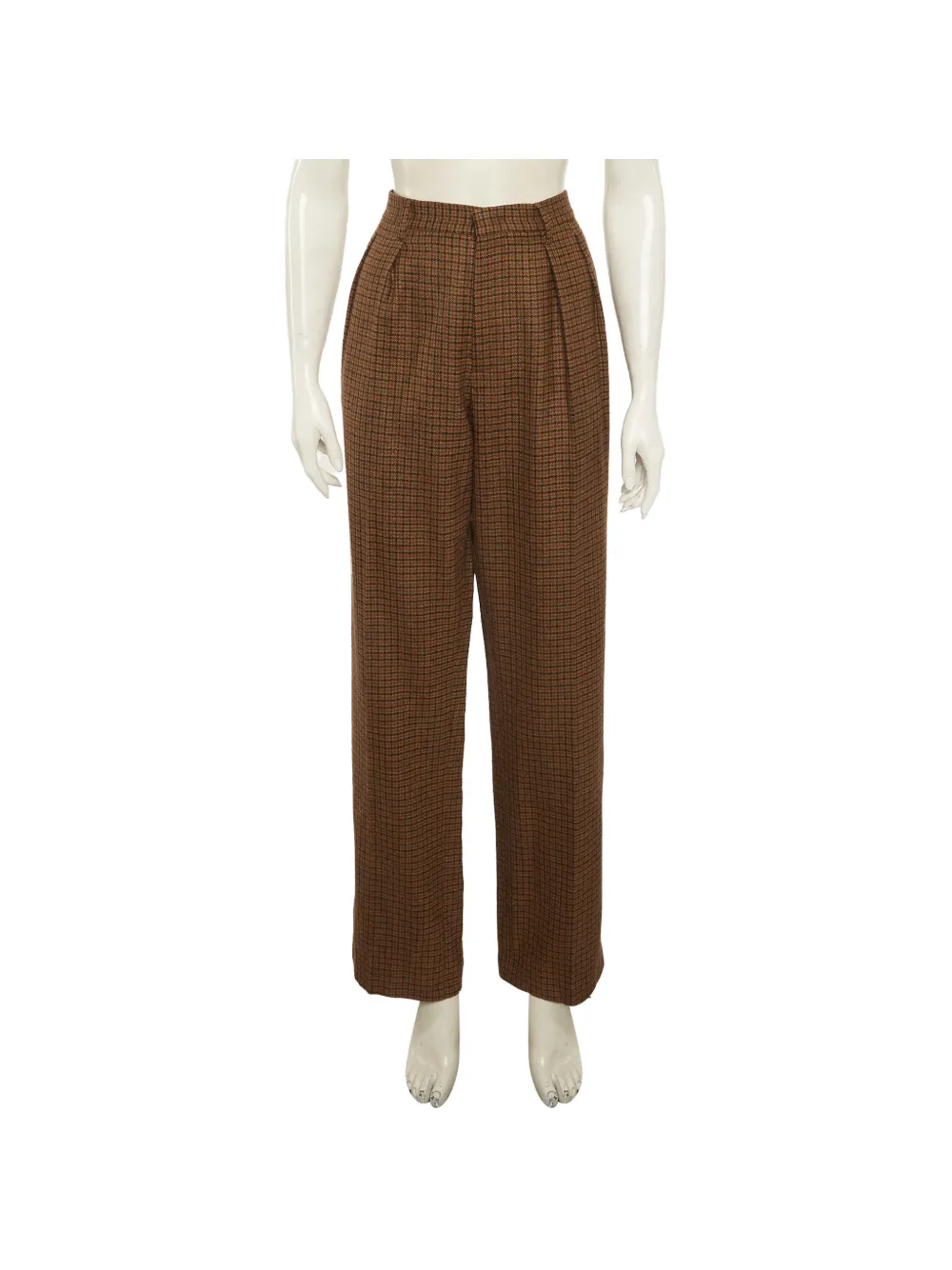 Etro Pre-Owned houndstooth-pattern trousers - Marrone
