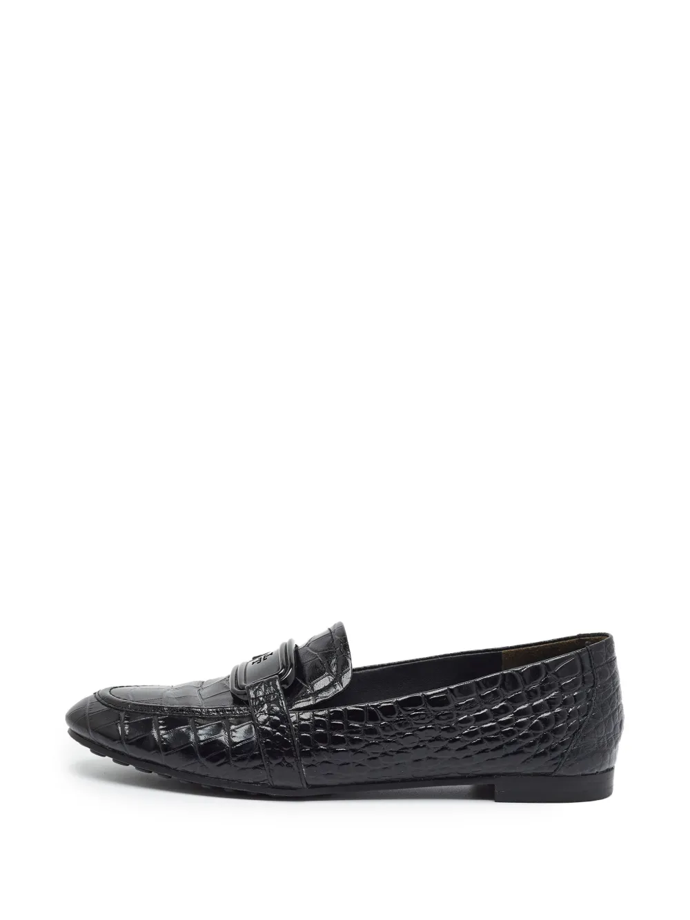 Tory Burch croc-embossed loafers - Nero