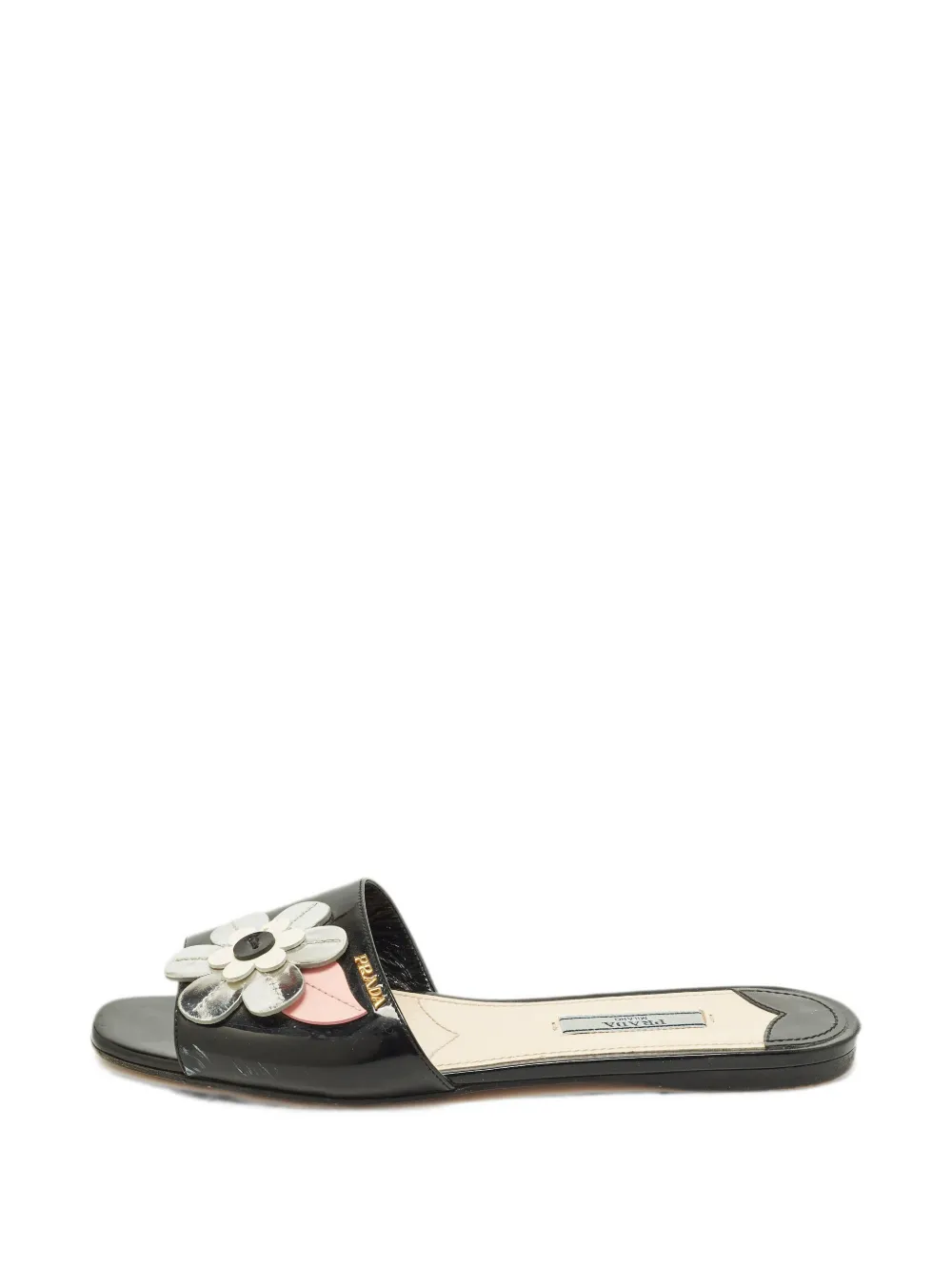 Prada Pre-Owned Sandali con suola piatta - Nero