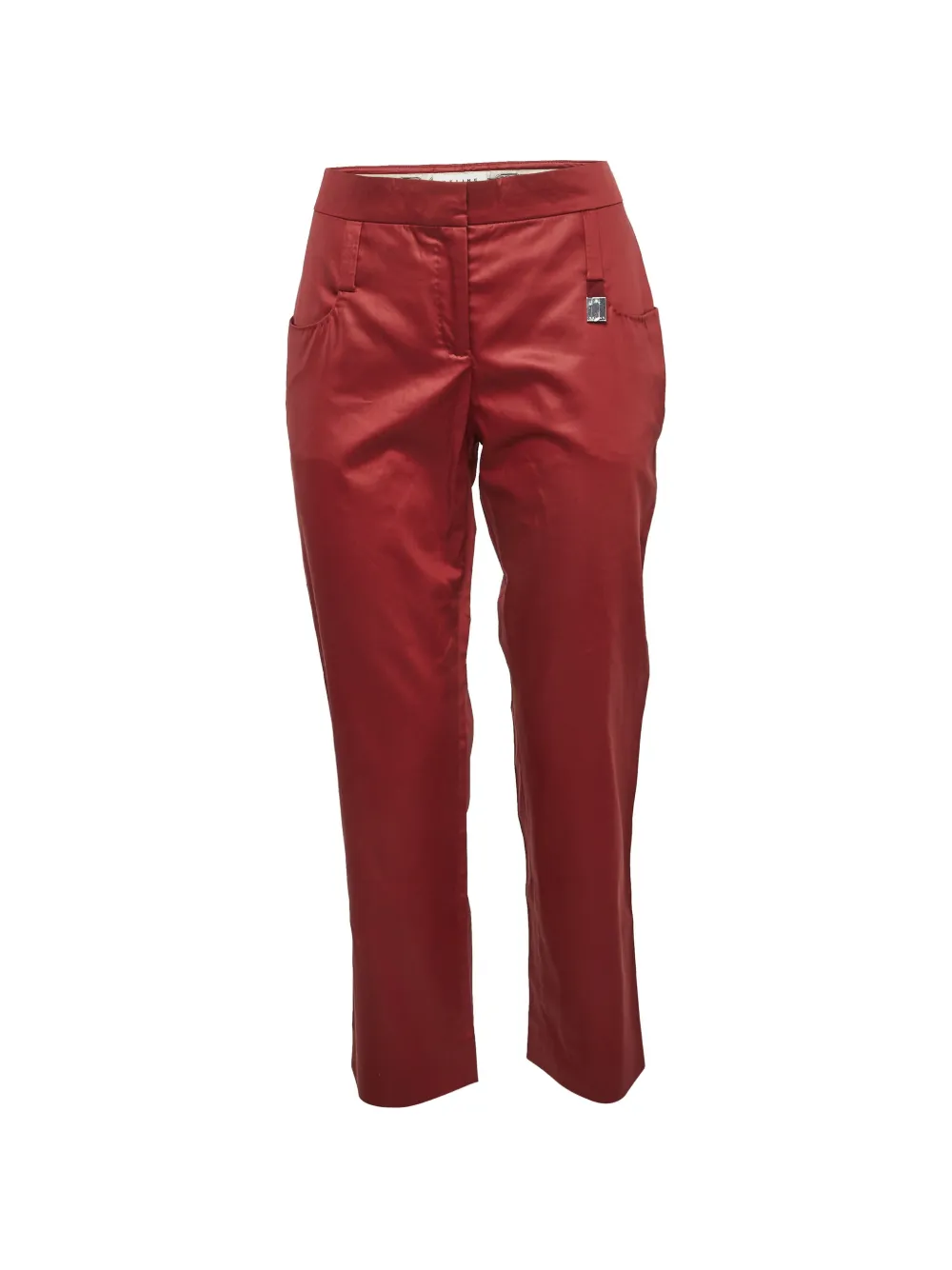 Celine Pre-Owned Pantaloni dritti in popeline - Rosso