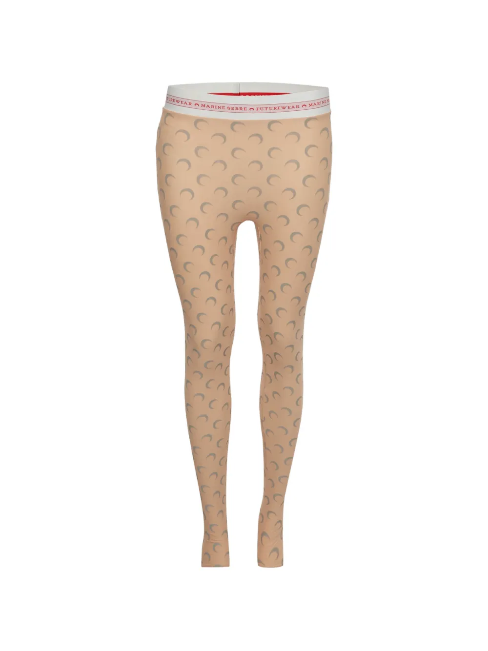 Marine Serre Leggings mit Sichelmondmotiv - Nude