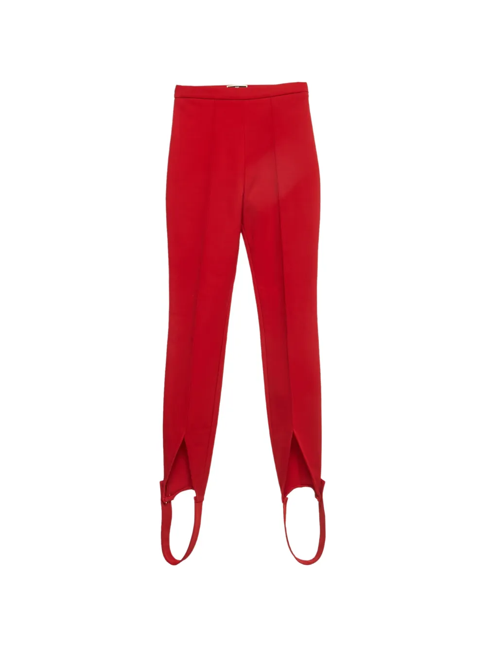 Elisabetta Franchi Pantaloni in gabardine con staffa - Rosso