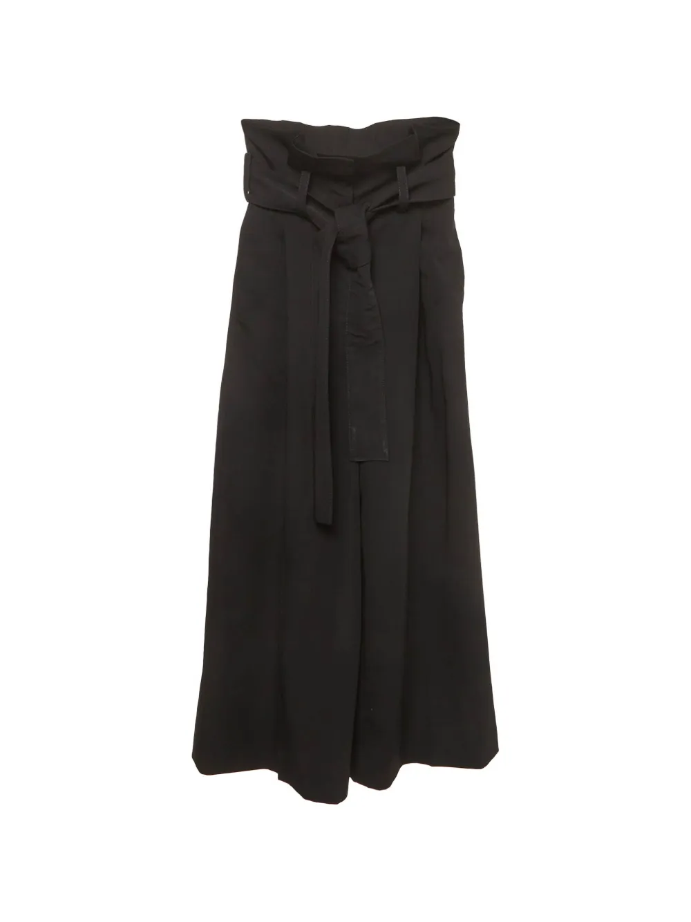 Stella McCartney Pre-Owned wool belted wide-leg trousers - Nero