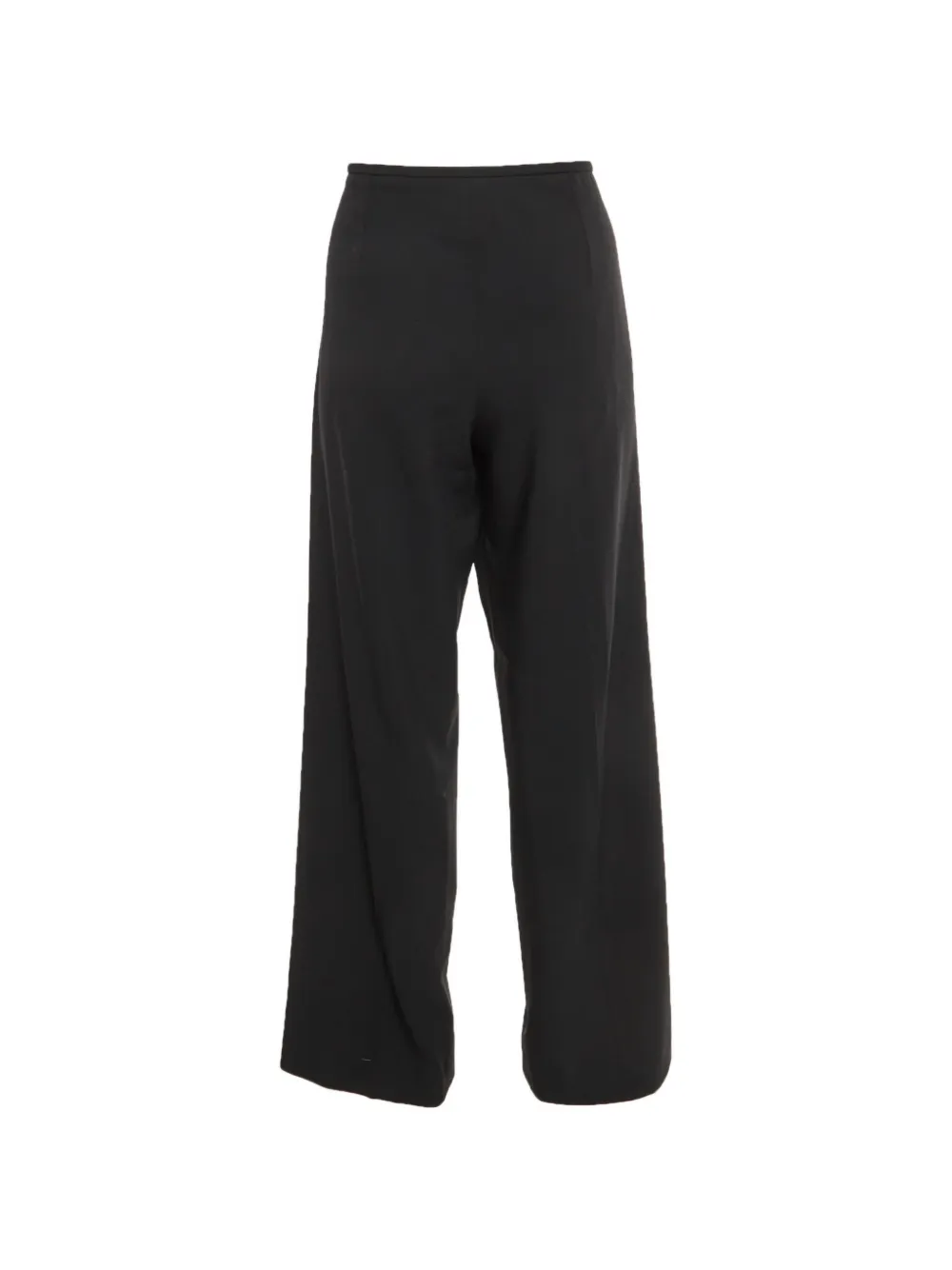 Pre-owned Armani Vintage Straight-leg Tailored Trousers In Black