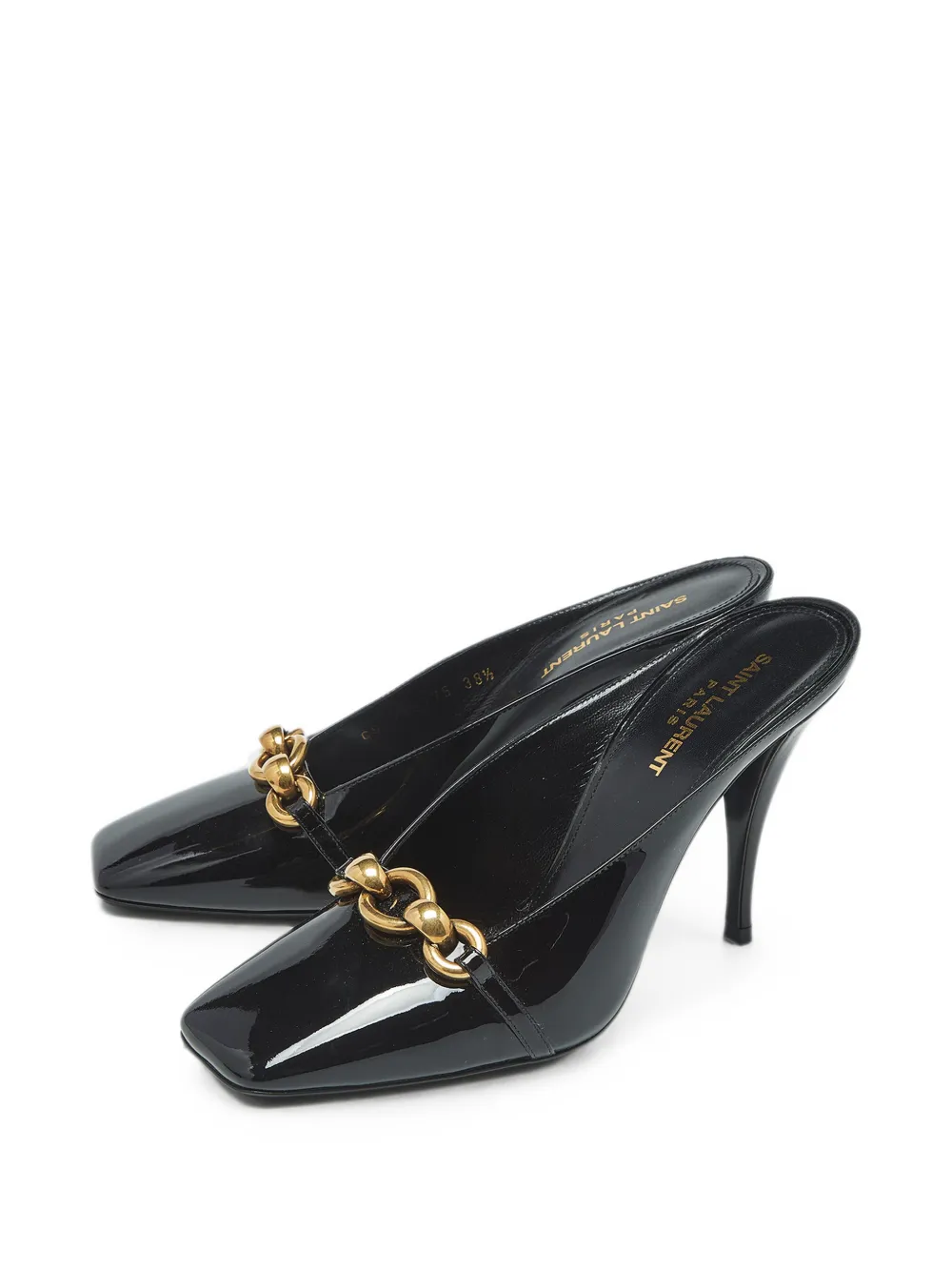 Saint Laurent Pre-Owned Le Maillon Mules mit Absatz - Schwarz